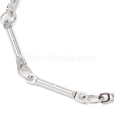 Brass Bar Link Chain Bracelet Making(AJEW-JB01187-02)-2