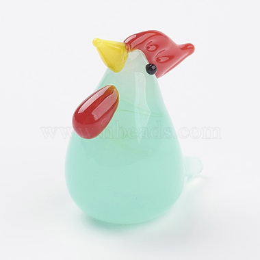 Colorful Rooster Lampwork Decoration