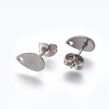 Accessoires de puces d'oreilles en 304 acier inoxydable(STAS-O119-12B-P)-2