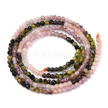 un mélange naturel de perles de pierres précieuses brins(G-D080-A01-03-12)-2