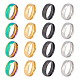 16Pcs 4 Colors 201 Stainless Steel Plain Band Finger Ring for Women(RJEW-UN0002-41)-1
