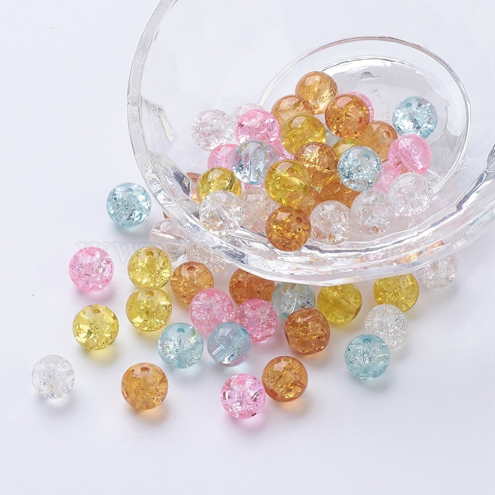 Crystal beads round 8mm 100pcsbag