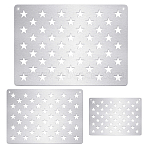 3Pcs 3 Styles Star 201 Stainless Steel Cutting Dies Stencils, for DIY Scrapbooking/Photo Album, Decorative Embossing DIY Paper Card, Stainless Steel Color, 126~267x178~378x1mm, 1pc/style(DIY-PB0001-04)