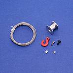 Aluminum Wire with Alloy Set, 25T Steering Gear Servo Winch Wheel Drum, Toy Car Accessories, Red, 0.5mm(FIND-WH0101-03)