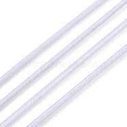 Round Polyester Elastic Cord, Adjustable Elastic Cord, with Spool, WhiteSmoke, 1mm, about 49.21 Yards(45m)/Roll(EC-YWC001-02)