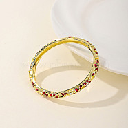 Fashionable Casual Retro Alloy Enamel Hinged Bangles for Women, Red, Inner Diameter: 2 inch(5.2cm)(DG9304-5)