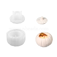 DIY Silicone Storage Box Molds, Silicone Molds, Resin Casting Molds, Halloween Pumpkin, White, 100x63mm, Inner Diameter: 53mm(SIMO-Z003-03A)