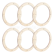 Unfinished Wood Circles, for DIY Wind Chimes, Decoration Craft, Wheat, 290x4.5mm, Hole: 5mm, Inner Diameter: 230mm(DIY-WH0043-05C)