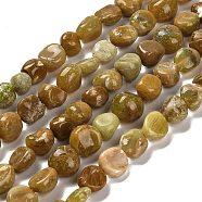 Natural Yellow Opal Beads Strands, Nuggets, Tumbled Stone, 7~13x4.5~10x4.5~10mm, Hole: 1.2mm, about 44~46pcs/strand, 15.08''~16.14''(38.3~41cm)(G-P497-01E-34C)