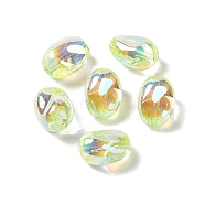 Acrylic Beads, Imitation Baroque Pearl Style, Rice, Pale Green, 14x10x8.5mm, Hole: 1.3mm(PACR-C008-03C)
