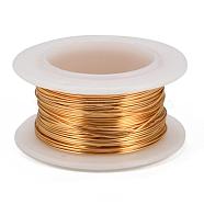 Round Copper Jewelry Wire, Lead Free & Cadmium Free & Nickel Free, Long-Lasting Plated, with Spool, Golden, 26 Gauge, 0.4mm, about 32.8 Feet(10m)/roll(CWIR-I002-0.4mm-G-NR)