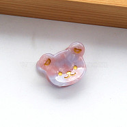 Cellulose Acetate(Resin) Claw Hair Clips, Cartoon Bear Shape Barrettes for Women Girls, Plum, 20x28mm(OHAR-PW0003-031C)