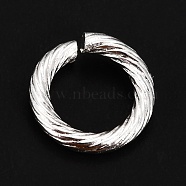 304 Stainless Steel Jump Ring, Open Jump Rings, Silver, 12x2mm, Inner Diameter: 8mm, 12 Gauge(STAS-G224-23S-04A)