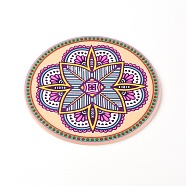 (Clearance Sale)PVC Cup Mat, with Flower Pattern, Flat Round, Floral Pattern, 127x2mm(AJEW-WH0002-88A)