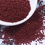 MIYUKI Round Rocailles Beads, Japanese Seed Beads, (RR4470) Duracoat Dyed Opaque Maroon, 11/0, 2x1.3mm, Hole: 0.8mm, about 1100pcs/bottle, 10g/bottle(SEED-JP0008-RR4470)