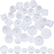 80 Sets 4 Styles Plastic Dustproof Bottle Stoppers, for Wine Bottle, White, 14.5~18.5x10.5~11mm, 20 sets/style(AJEW-GF0008-15B)