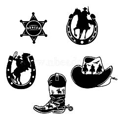PVC Wall Stickers, for Wall Decoration, Horse Pattern, 390x700mm(DIY-WH0377-069)