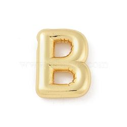 Rack Plating Brass Pendants, Long-Lasting Plated, Lead Free & Cadmium Free, Real 18K Gold Plated, Letter B, 18x13x4mm, Hole: 1.8mm(KK-A224-01B-G)