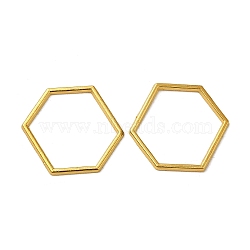 Alloy Linking Rings, Hexagon, Golden, 18x20x1mm(PALLOY-E446-06B-G)