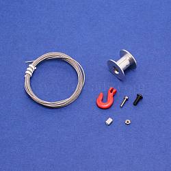Aluminum Wire with Alloy Set, 25T Steering Gear Servo Winch Wheel Drum, Toy Car Accessories, Red, 0.5mm(FIND-WH0101-03)
