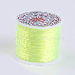 Flat Elastic Crystal String, Elastic Beading Thread, for Stretch Bracelet Making, Green Yellow, 0.5mm, about 49.21 yards(45m)/roll(EW-P002-0.5mm-A08)