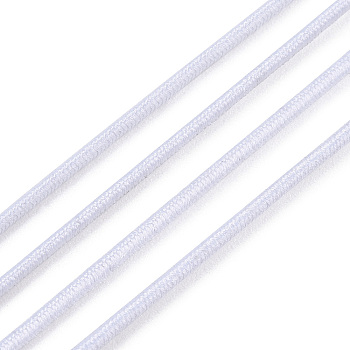 Round Polyester Elastic Cord, Adjustable Elastic Cord, with Spool, WhiteSmoke, 1mm, about 49.21 Yards(45m)/Roll