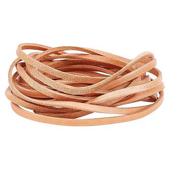 Flat Cowhide Leather Cord, for Jewelry Making, Peru, 5x3mm