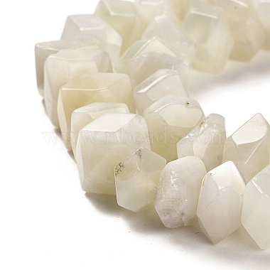 brins de perles de pierre de lune blanches naturelles(G-N327-05-04)-4