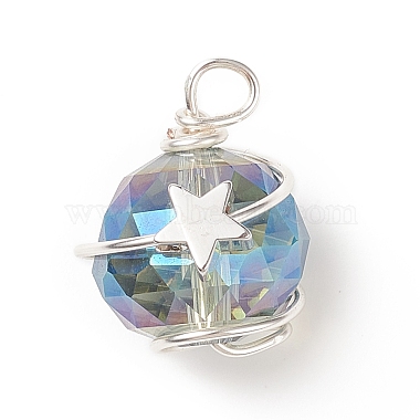 Electroplate Glass Pendants(PALLOY-JF01955)-2