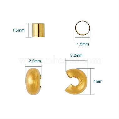 Brass Crimp Beads Covers and Crimp Beads(KK-TA0007-02)-8
