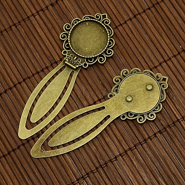 20mm Clear Domed Glass Cabochon Cover for Antique Bronze DIY Alloy Portrait Bookmark Making(DIY-X0125-AB-NR)-4