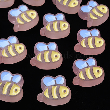 Plum Bees Acrylic Beads