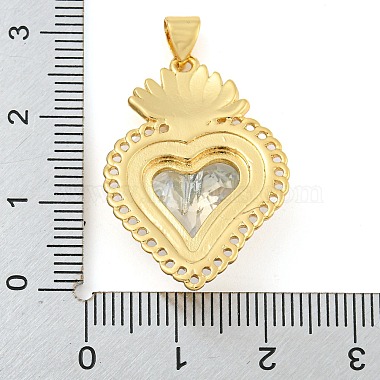 crémaillère pendentifs en laiton placage(ZIRC-L100-163G-03)-3