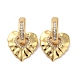 Brass Micro Pave Cubic Zirconia Dangle Hoop Earrings(EJEW-P252-05G)-1