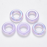Transparent Acrylic Linking Rings, AB Color Plated, Imitation Gemstone Style, Round Ring, Lilac, 25x6mm, Inner Diameter: 12.5mm(TACR-T016-03A-03)