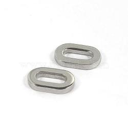 304 Stainless Steel Linking Rings, Oval, Stainless Steel Color, 9x5.8x1.5mm, Hole: 2.5x6mm(STAS-D431-48)