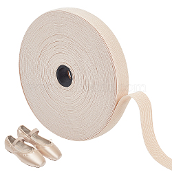 Polyester Elastic Bands, Flat, for Shoe Making, Wheat, 20mm, about 19.69 Yards(18m)/Roll(SRIB-WH0011-480)