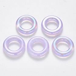 Transparent Acrylic Linking Rings, AB Color Plated, Imitation Gemstone Style, Round Ring, Lilac, 25x6mm, Inner Diameter: 12.5mm(TACR-T016-03A-03)