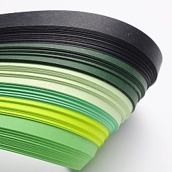 6 Colors Quilling Paper Strips, Gradual Green, 530x10mm, about 120strips/bag, 20strips/color(X-DIY-J001-10mm-A04)