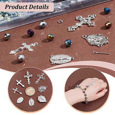 Elite DIY Rosary Beaded Style Necklaces Bracelet Making Finding Kit(DIY-PH0021-63)-4