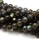Pierre naturelle perles rondes de labradorite brins(G-E251-33-12mm)-1