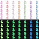 70Pcs 7 Colors Luminous Transparent Resin Pendants(RESI-SZ0003-35)-1