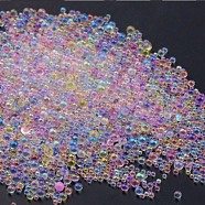 AB Color Plated 3D Nail Art Glass Mini Ball Beads, Tiny Caviar Nail Beads, DIY Nails Art Round Decorations, Pink, 0.4~3mm, 720~1000pcs/bag(MRMJ-WH0064-40B)
