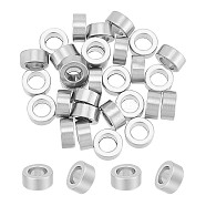 30Pcs 201 Stainless Steel Beads, Large Hole Beads, Column, Stainless Steel Color, 10x4.5mm, Hole: 6mm(STAS-UN0053-87)