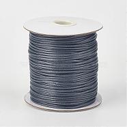 Eco-Friendly Korean Waxed Polyester Cord, Slate Gray, 0.5mm, about 169.51~174.98 Yards(155~160m)/Roll(YC-P002-0.5mm-1167)