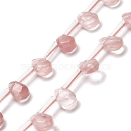 Cherry Quartz Glass Beads Strands, Faceted, Teardrop, Top Drilled, 9x6x4mm, Hole: 0.8mm, about 30~32pcs/strand, 16.54''(42cm)(G-Q167-A02-02)