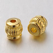 Tibetan Style Beads, Cadmium Free & Nickel Free & Lead Free, Barrel, Golden, 5x5x5mm, Hole: 1.5mm(TIBEB-Q043-G-FF)