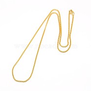 304 Stainless Steel Venetian Chain Necklace Making, Golden, 23.43 inch~23.82 inch(59.5~60.5cm)x2mm(STAS-A028-N032G)