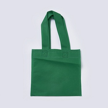Eco-Friendly Reusable Bags, Non Woven Fabric Shopping Bags, Green, 28x15.5cm