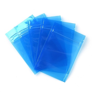Plastic Transparent Zip Lock Bag, Storage Bags, Self Seal Bag, Top Seal, Rectangle, Blue, 12x8x0.15cm